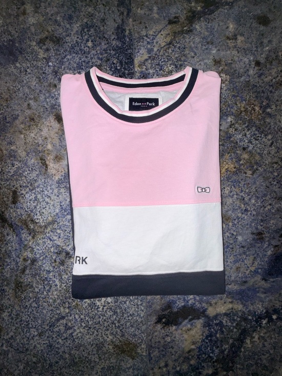 Eden Park Paris Other - Eden Park Colorblock Crewneck T-Shirt - Pink/White/Navy Men’s Medium